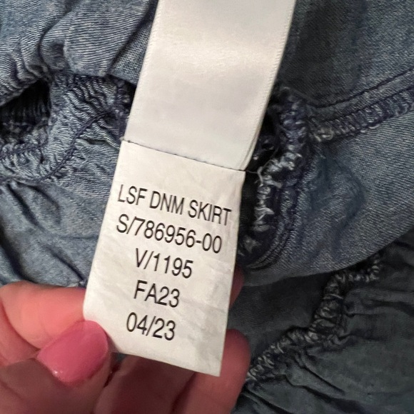 GAP X LOVESHACKFANCY Denim Ruffle Mini Skirt SOLD OUT ONLINE! - Picture 6 of 6